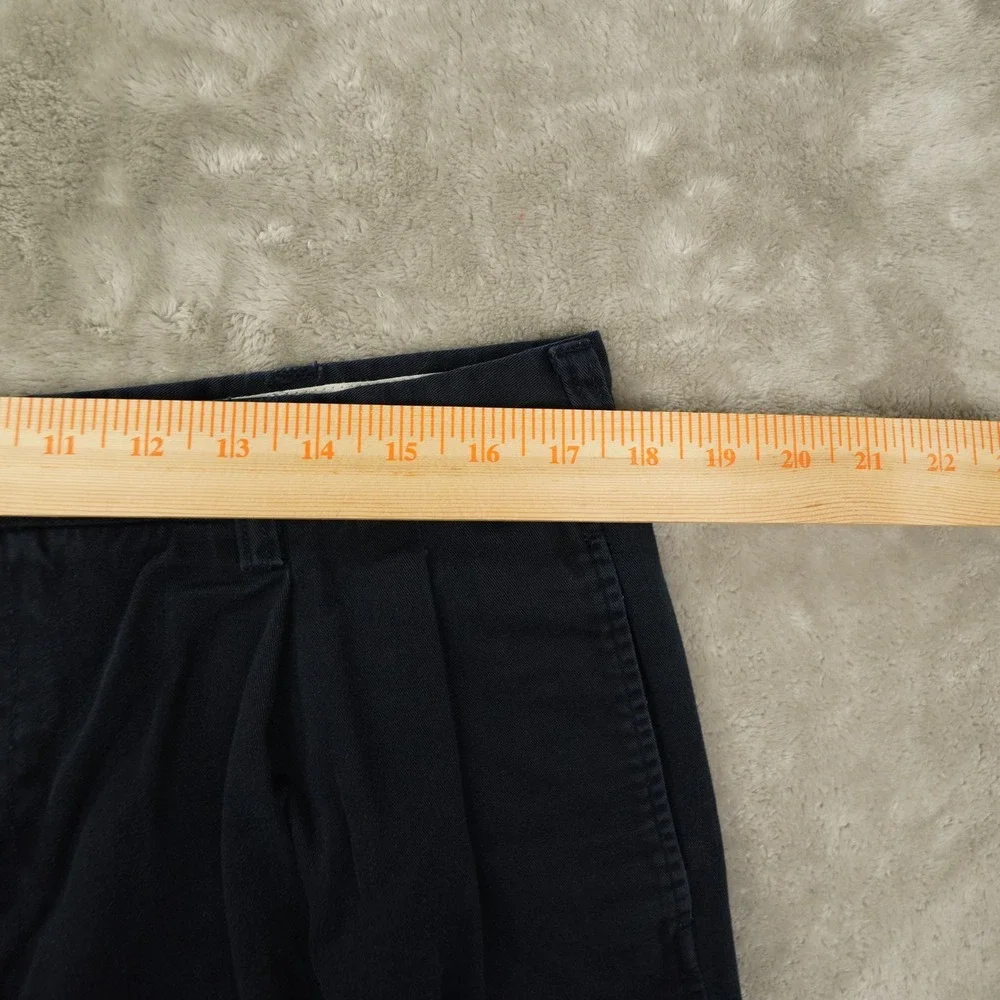 Chaps Ralph Lauren Vintage Pleat Front Shorts Mens' 38 Navy Blue Nautical Preppy